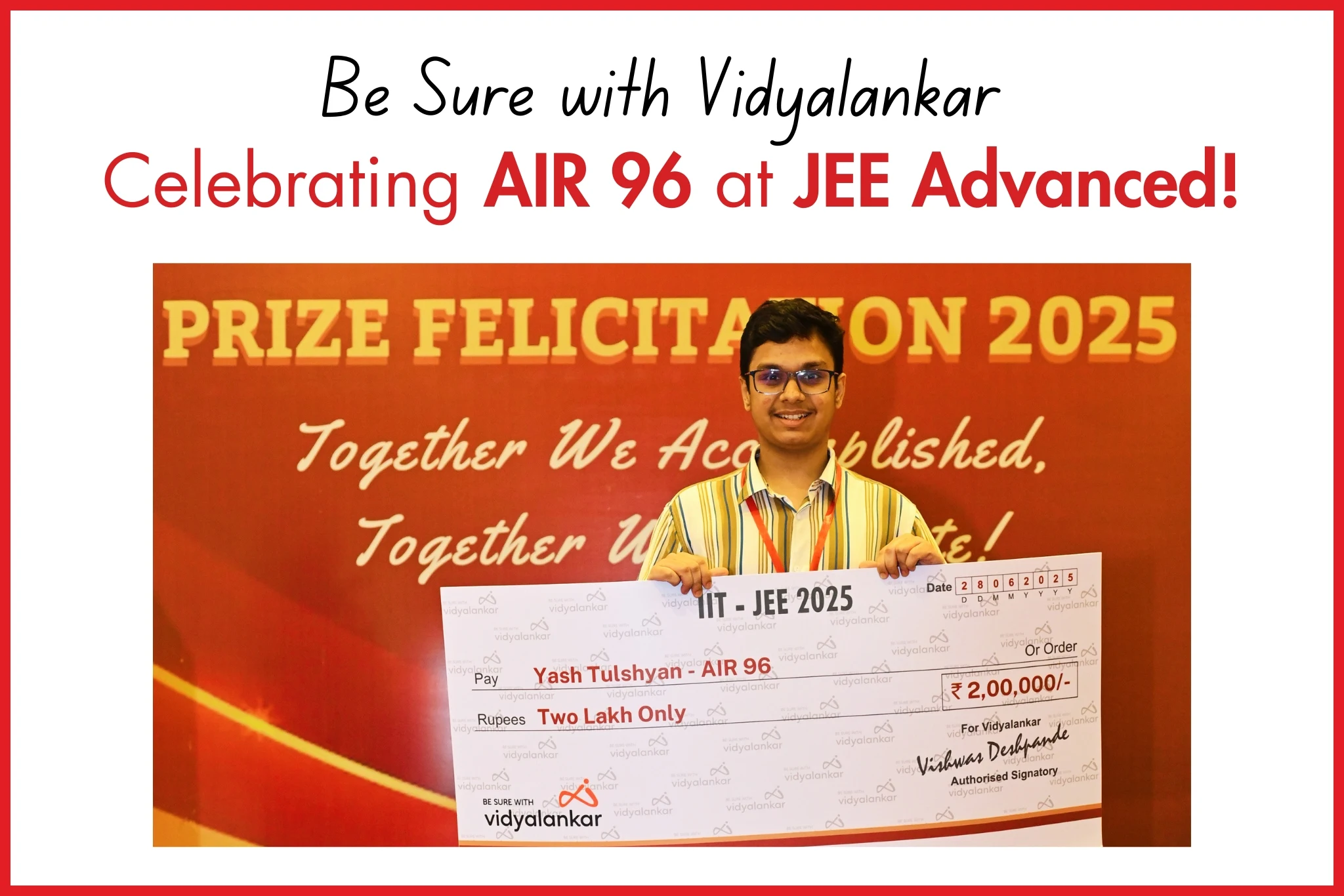 OCelebrating AIR 96 at JEE Advanced